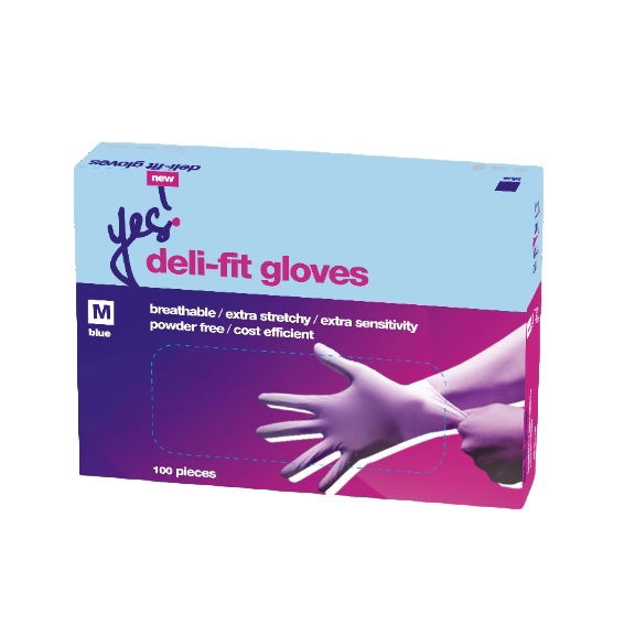 Deli fit glove PF Blue Medium (20x100)