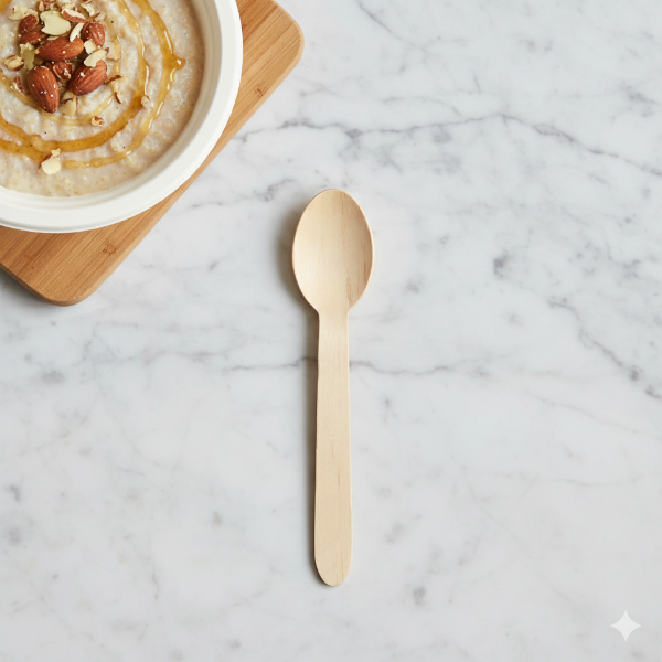 160mm Greenspirit Wooden Dessert Spoon (10x100)