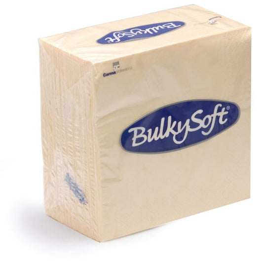 Bulkysoft 33x33cm Cream 2ply 4fold Lunch Napkins (20x100)