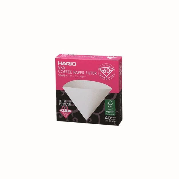 Hario V60 Filter Papers x40 (Size 01)