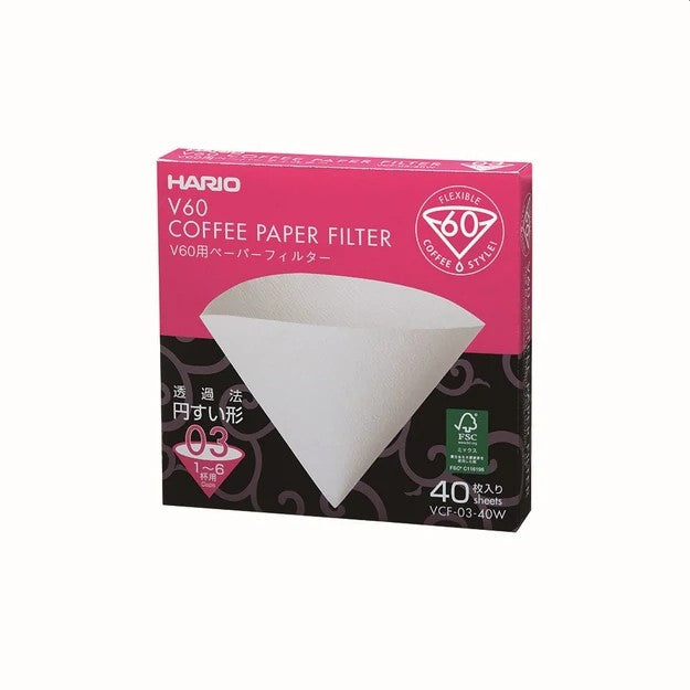 Hario V60 Filter Papers x40 (Size 03)