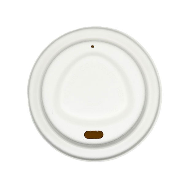 90mm Greenspirit Bagasse Hot Cup Lids (12/16oz) (20x50)