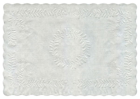 14x10" Tray paper white embossed 40gsm (4x250`s)