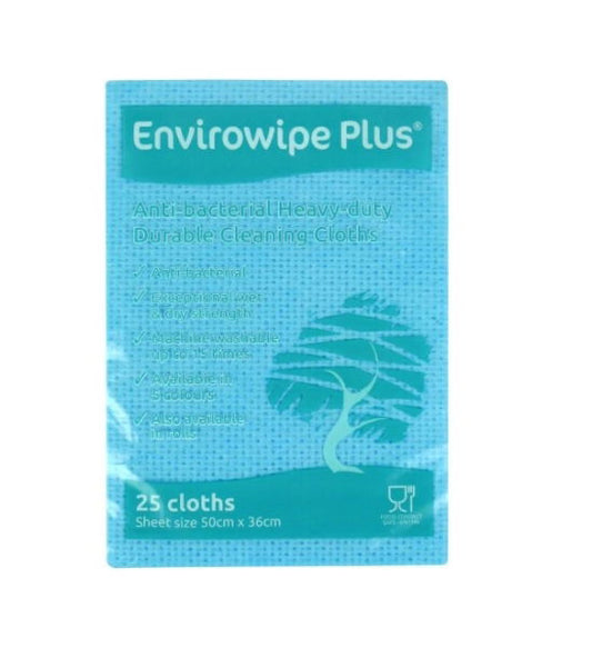 Envirowipe Plus Folded Cleaning Cloths Blue (6x25)