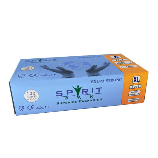 Spirit LP Blue vinyl gloves XL (10x100)