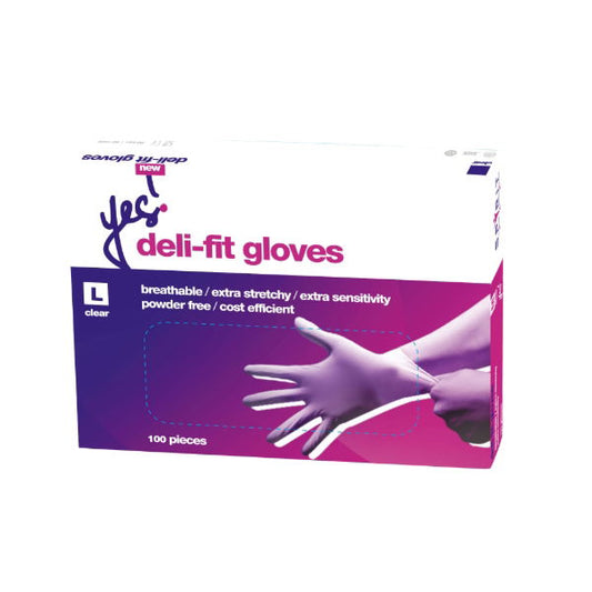Deli fit glove PF Clear Large (20 x 100's)