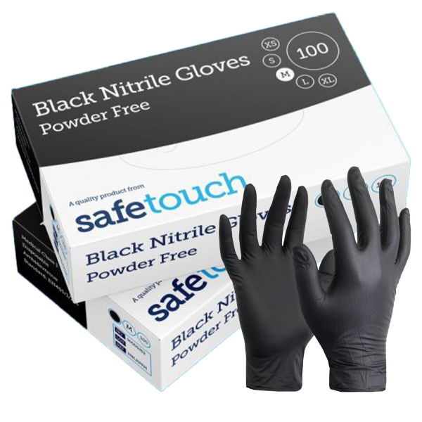 SAFE TOUCH PF Black Nitrile M (10x100)