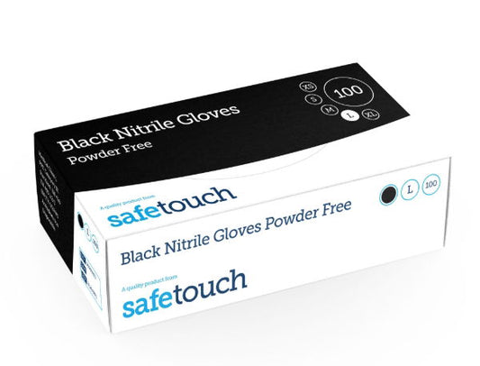 SAFE TOUCH PF Black Nitrile L (10x100)