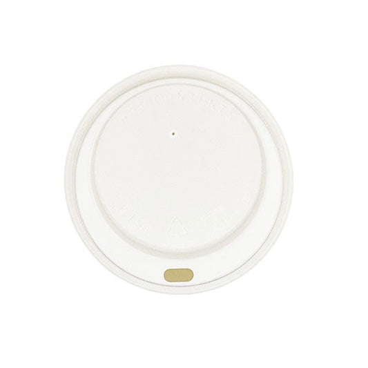 80mm White hot cup lid (8oz) (10x100)