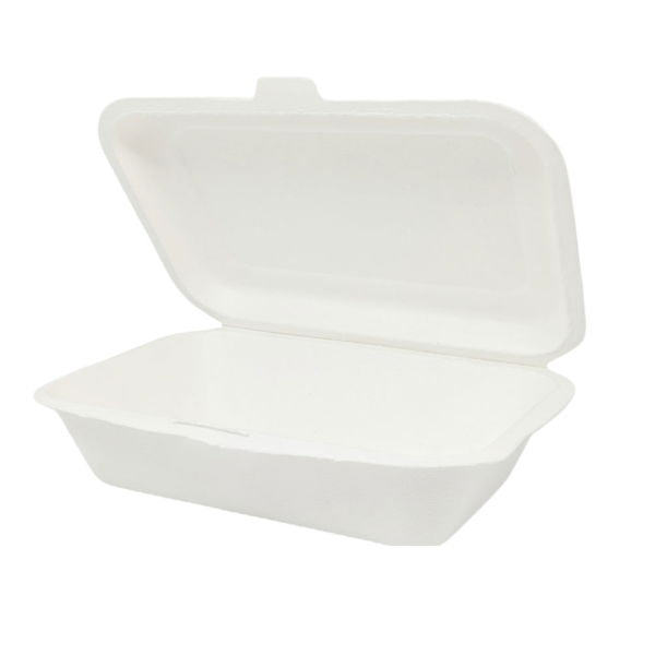 7" Bagasse Small Rectangle Meal Box (12x50)