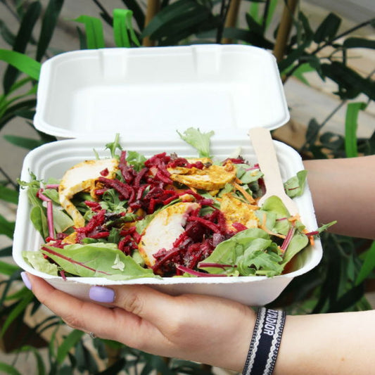 8x8" Bagasse Meal Box (5 x 50)