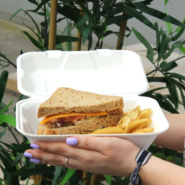 9x6x2" Bagasse Meal Box (1000ml) (5x50)