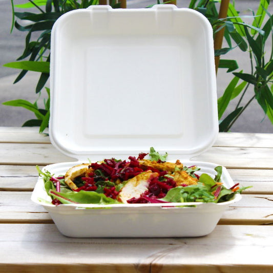 9x9" Bagasse Meal Box (2x100)