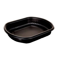 34oz Black 1-Compartment Microwaveable Containers (8x40)