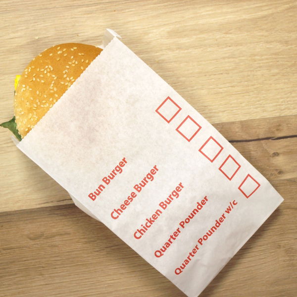 Burger Bag Tick Box 5x8x9" (1000)