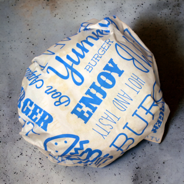 Blue Compostable Burger Wrap 25x33cm (1000)