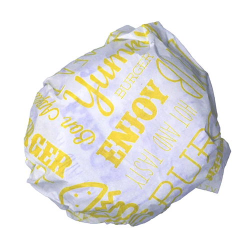Yellow Compostable Burger Wrap 25x33cm (1000)