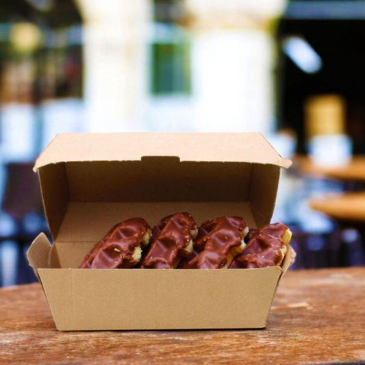 #56 Corrugated Clam Shell 152x91x35mm - (4 x 50's)