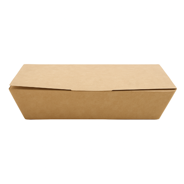 Large Kraft nested takeaway box -  224.5x95x60mm (6 x 50's)