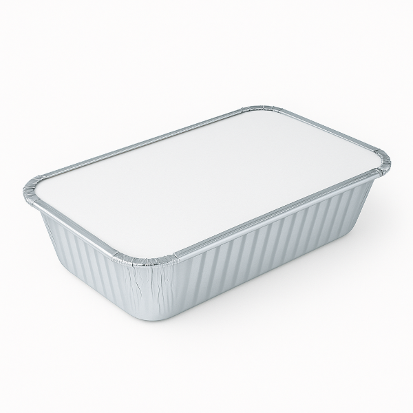 4x8" Foil container & lid combi (20x25)