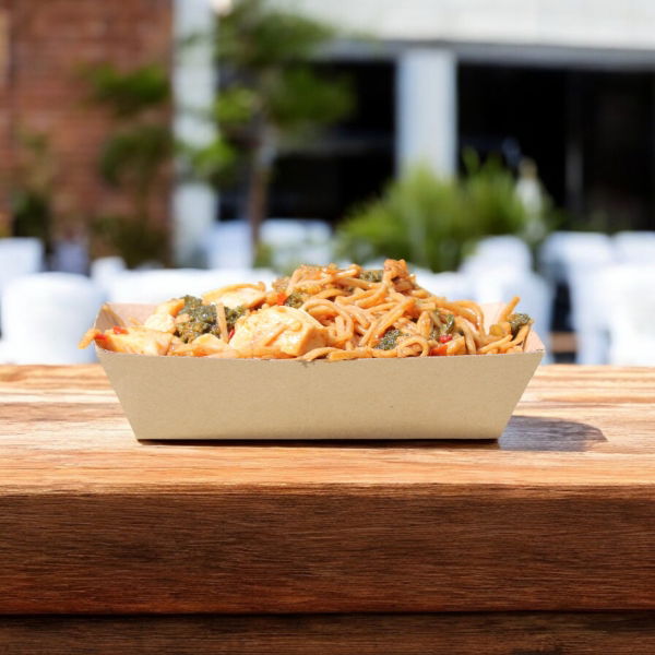 #99 Compostable Corrugated Tray 160 x131x38mm (6x100)