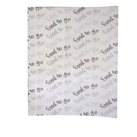350 x 450mm Food to go Compostable greaseproof sheet (960)