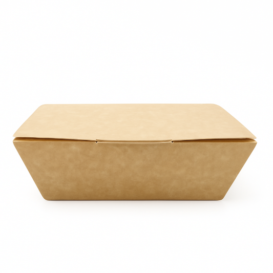 Medium Kraft nested takeaway box - 144x95x60mm (6 x 50's)