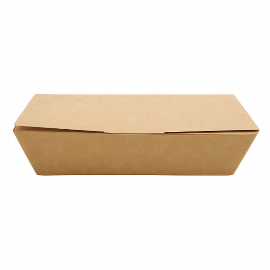 Large Kraft nested takeaway box - 224.5x95x60mm (6 x 50's)
