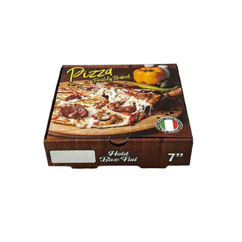 7" Freshly Baked corrugated pizza box (100)
