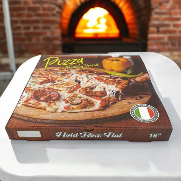 16" Freshly Baked corrugated pizza box (50)