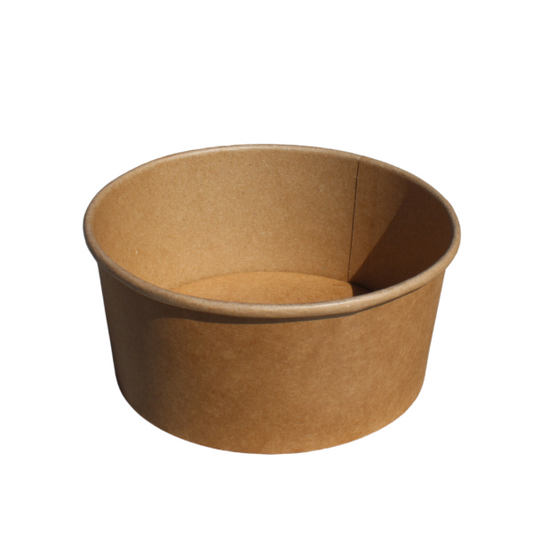 750ml Kraft Bowls PE (KB1) (6x50) - GO