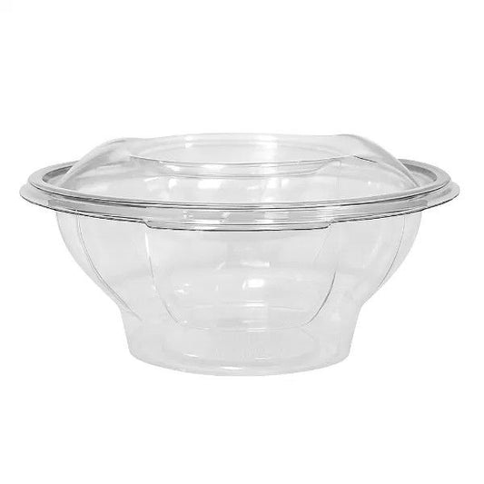NEW 750cc rPET Round hinged salad container (4x50)