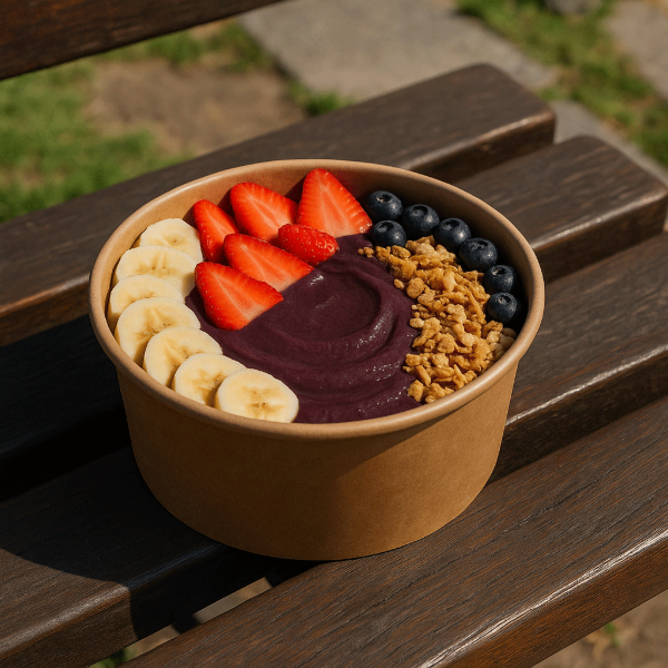 750ml Kraft Bowls PE (KB1) (6x50) - GO