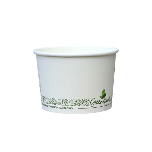 8oz White Greenspirit Compostable Soup Containers (CS1) (20x25)