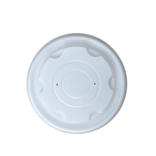 90mm Greenspirit CPLA Compostable Lids (CS1) (10x50)