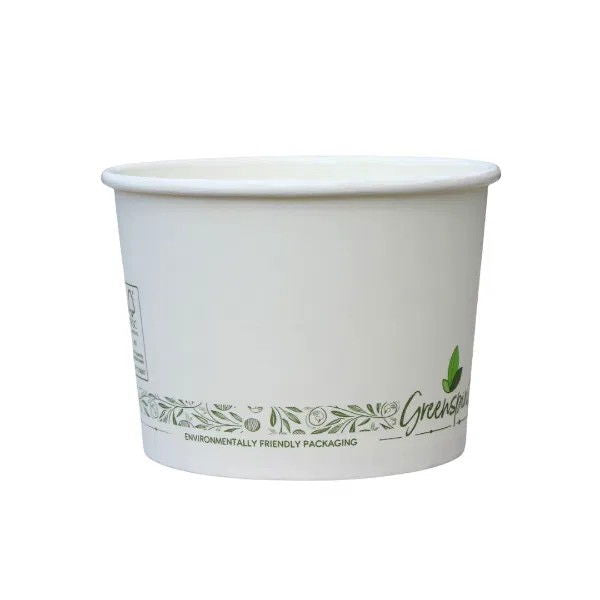 16oz White Greenspirit Compostable Soup Containers (CS2) (20x25)