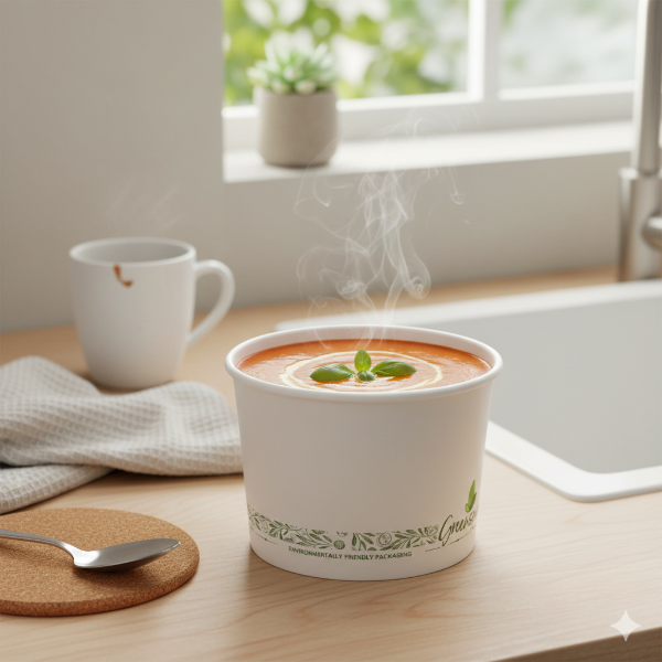 16oz White Greenspirit Compostable Soup Containers (CS2) (20x25)