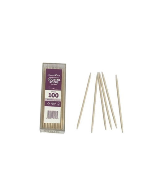 Birchwood Cocktail Stick (80x2mm/3.1") (Tub 4x12X100)