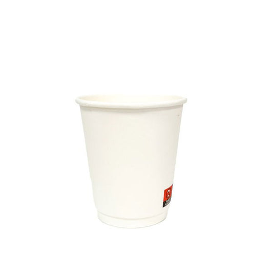 8oz White Matt PE DW Hot Cups (20x25)