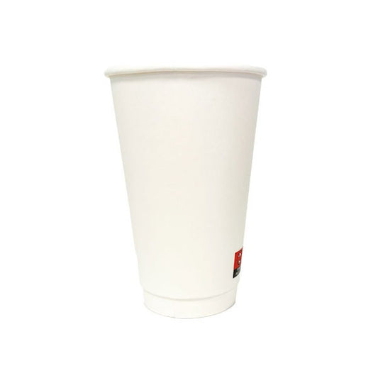 16oz White Matt PE DW Hot Cups (20x25)