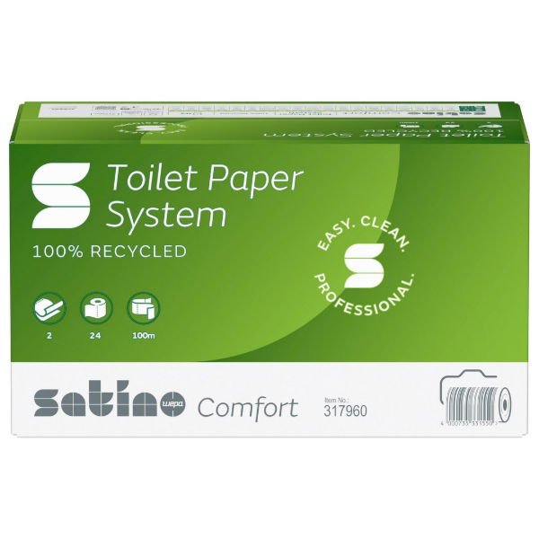 2ply Satino Comfort 100m Toilet Paper Roll Eco (JT3) (24)