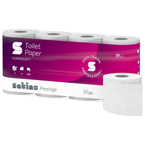 3ply Satino Prestige 150 Sheets Toilet Paper Eco (MT1) (8x8)