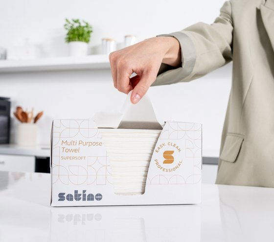2ply Satino 22x21cm Multi-Purpose Hand Towel Box (15x200)