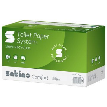 2ply Satino Comfort 100m Toilet Paper Roll Eco (JT3) (24)