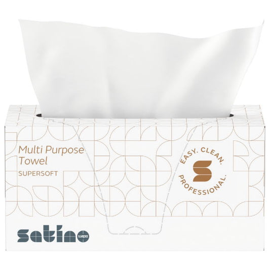2ply Satino 22x21cm Multi-Purpose Hand Towel Box (15x200)