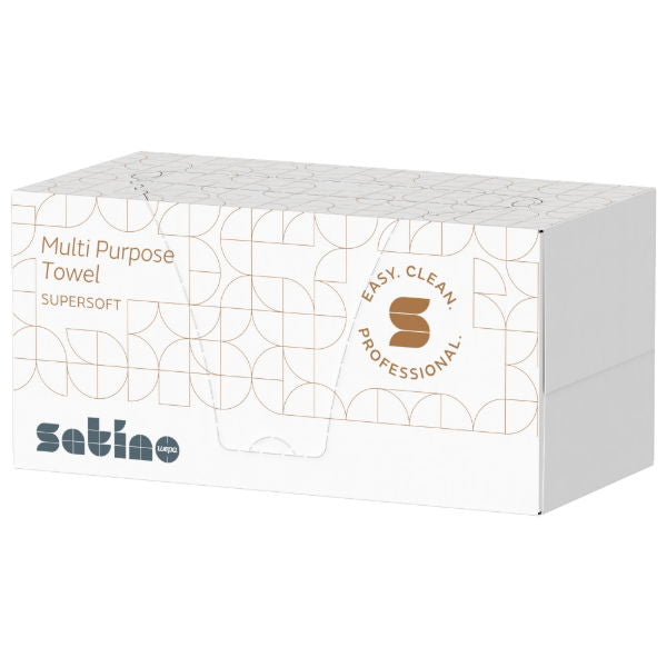 2ply Satino 22x21cm Multi-Purpose Hand Towel Box (15x200)