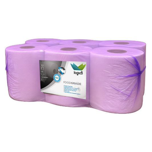 Logic8 400 Sheet White Centrefeed Roll (LT1)(6)