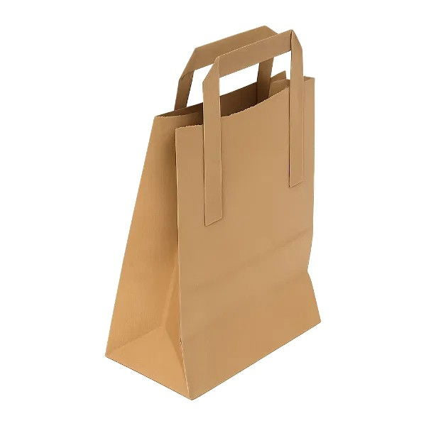 Small Brown kraft Carrier Bag (7x10.5x9") (250)