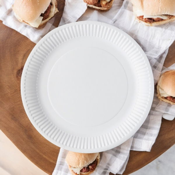 9" White Greenspirit Paper Plates (10x100)