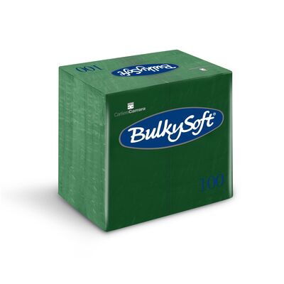 BulkySoft 40x40cm Green 2ply 8 fold Dinner Napkin (20x100)